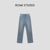 ROMI STUDIO “贵妇裤” 100%斜纹棉高腰直筒水洗蓝牛仔裤 23AWN288 商品缩略图0