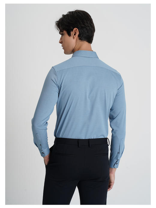 callisto蓝色聚酯纤维混纺长袖衬衫 商品图4