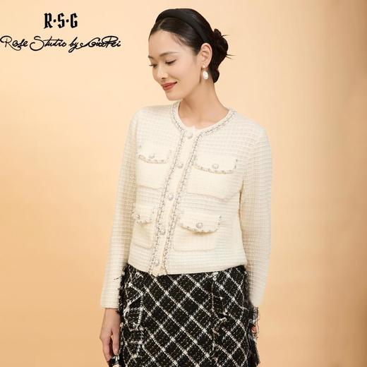 郭培成衣品牌精品系列千金风重工花边小香风开衫 商品图3