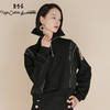 RSG郭培成衣品牌高光十刻金标点钻黑色翻领套头长袖卫衣女装 商品缩略图0