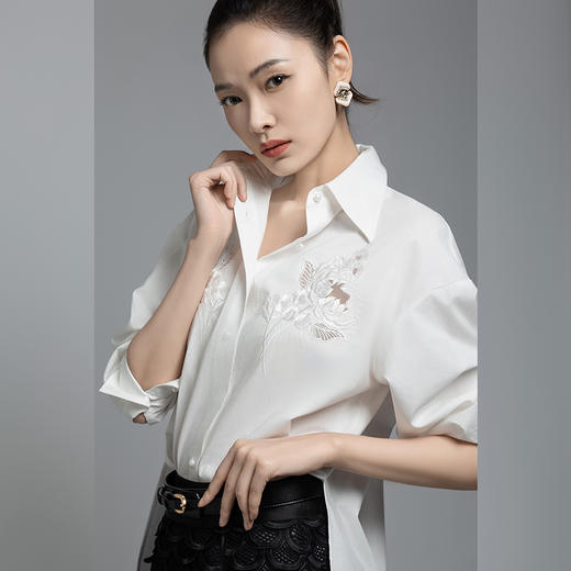 郭培成衣品牌【“药”爱自己】半透明薄纱组合原创中草药图纹刺绣 商品图1