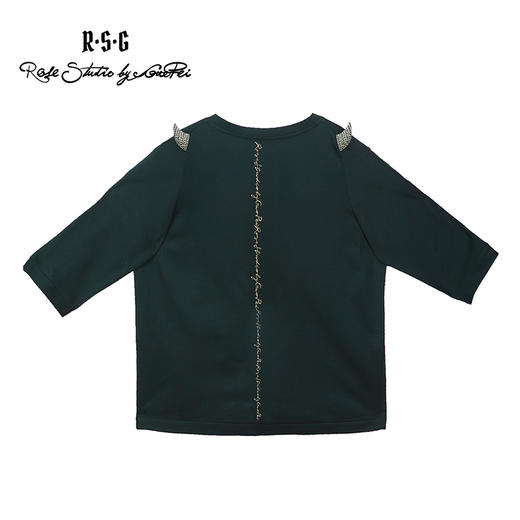 RSG郭培成衣品牌原创设计刺绣牛角纯棉T恤oversize短袖女夏 商品图0