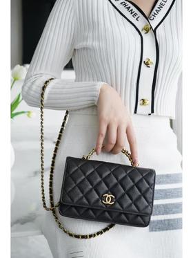 香奈儿黑金手柄woc斜挎包（HH）
