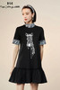 RSG郭培成衣品牌印花设计动物纹短裙百褶裙连衣裙黑色夏新品 商品缩略图5