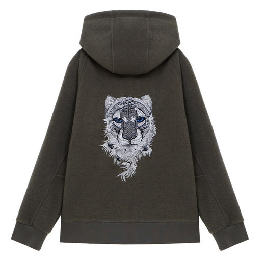 RSG郭培成衣品牌雪豹刺绣简约休闲上衣连帽开衫卫衣国风女装 商品图4