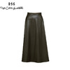 RSG郭培成衣品牌纯色高级感修身高腰皮质长裙百搭 商品缩略图0