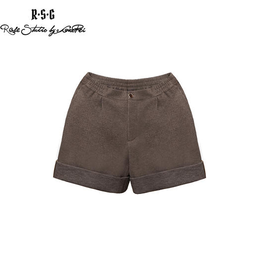 RSG郭培成衣品牌可可色贝壳纽扣休闲春夏季百搭短裤 商品图0