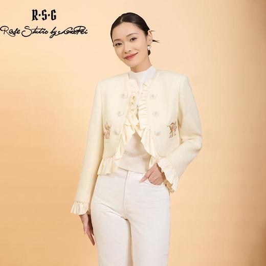 郭培成衣品牌精品系列浪漫荷叶边刺绣外套 商品图1