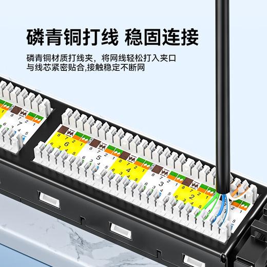 爆款★热销@工程包检【六类千兆6U镀金网络配线架】CAT6类千兆24/48口机架式机柜110/25/50电话网线理线架加厚镀金层过FLUKE福禄克测试工程高速传输数据中心机房网络布线一站式采购 商品图4