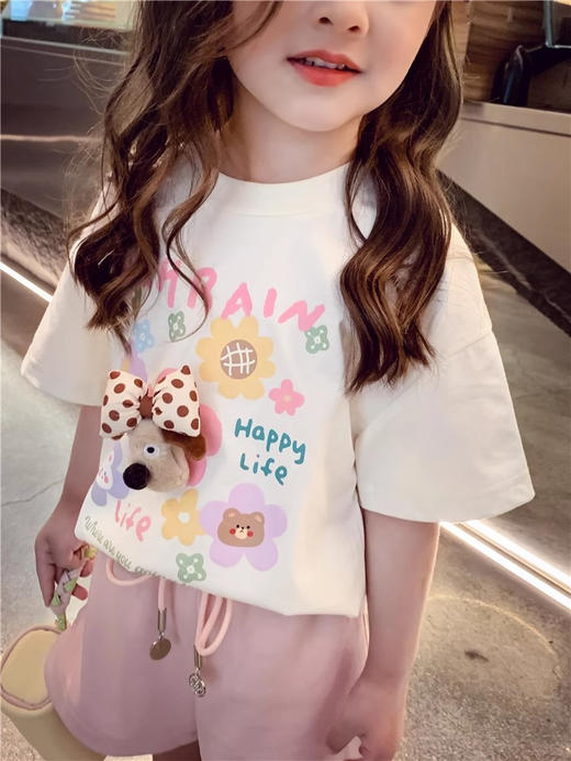 【59.8🉐2️⃣件！】立体玩偶亲子款短袖T恤，品质高货 200G双纱爽滑棉（80-180cm） ，趣味小狗图案宝贝看了挪不动脚！ 商品图0