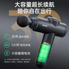 积分免费兑：奥克斯（AUX）筋膜枪按摩器颈膜枪筋膜按摩仪家用小腿肌肉放松按摩棒肩颈腰背按摩神器