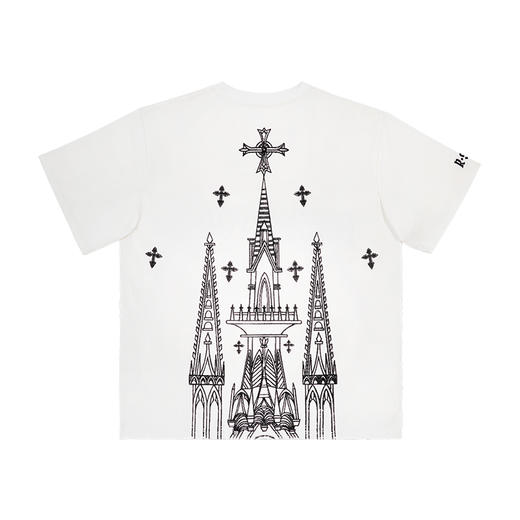 RSG郭培成衣品牌原创水钻镶饰oversize建筑设计夏季新款T恤 商品图4