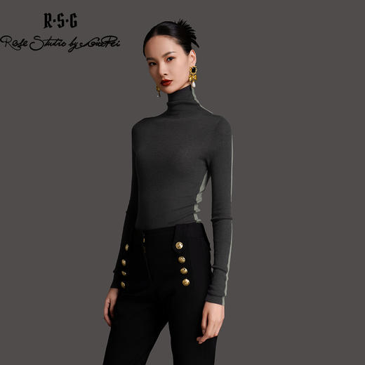 RSG2023郭培成衣品牌早秋修身打底双面针织毛衣 商品图2