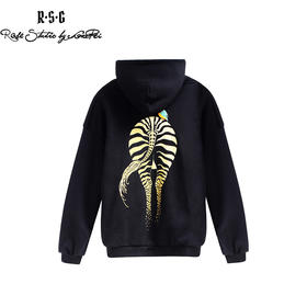 RSG郭培成衣品牌原创设计纯棉斑马翠鸟刺绣卫衣国潮上衣女装