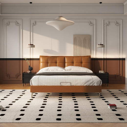 顾家家居整装 现代时尚 皮艺软床 KZ.B1077PQ1华夫 商品图2