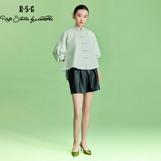 郭培成衣品牌精品系列新中式立领刺绣手工盘扣衬衫 商品图2