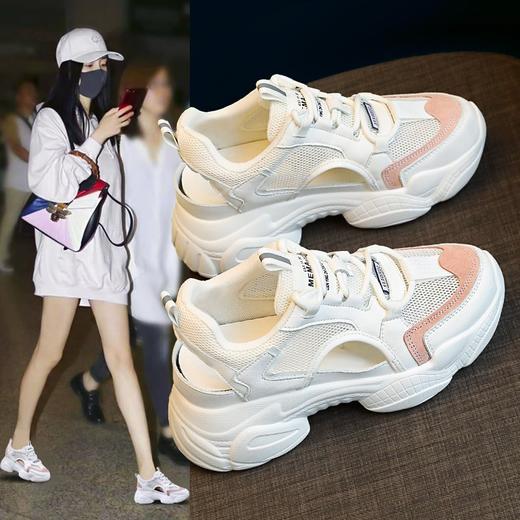 【运动老爹凉鞋】夏季透气轻便沙滩鞋 包头镂空网面厚底休闲鞋 商品图2