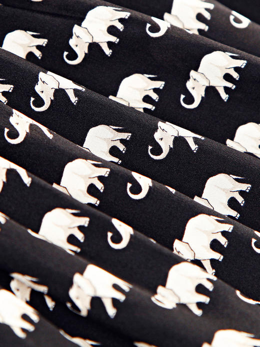 RSG郭培线上成衣品牌原创设计花瓣边小象桑蚕丝女士连衣裙长袖 商品图3