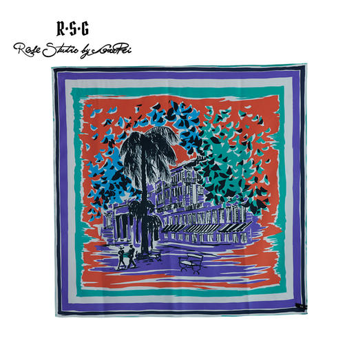 RSG郭培成衣品牌 优雅丝巾真丝《假日风情》 商品图4