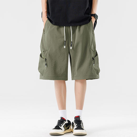 【DSL】大依优型大码短裤五分裤大号裤子弹力透气加肥加大夏季松紧腰宽松运动沙滩裤 商品图3