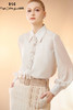 RSG郭培成衣品牌环形精致蝴蝶结珍珠雏菊装饰女士长袖衬衫 商品缩略图5