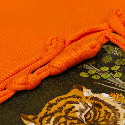 RSG郭培成衣品牌手绘老虎画框新中式国风印花夏季新款上衣 商品图3