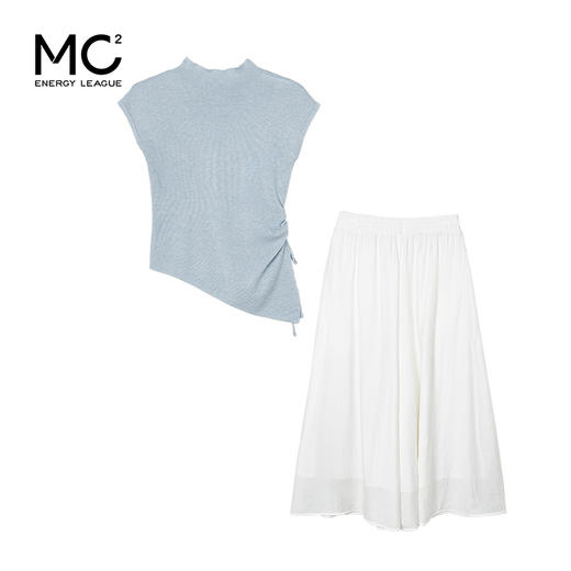 女装无袖针织上衣配裙裤两件套S5221021 商品图4