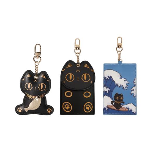 大英博物馆 巴斯特系列  钥匙扣挂件 萌猫年年有鱼 萌猫多功能卡包 乘风破浪 商品图5