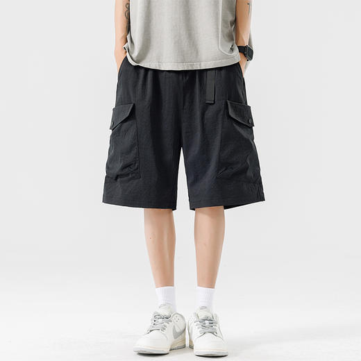 【DSL】大依优型大码短裤五分裤大号工装裤子弹力透气加肥加大夏季松紧腰宽松运动沙滩裤 商品图5
