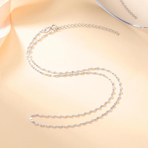 Winy925银夏季百搭双唇链素链配链 商品图1