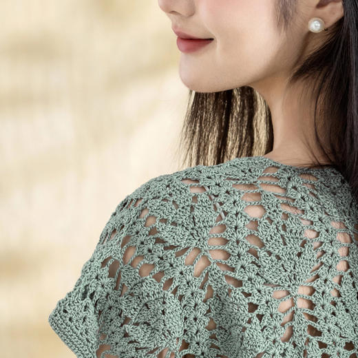 苏苏姐家艾青罩衫手工DIY钩针蕾丝线毛线团自制材料包 商品图3