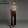 RSG郭培成衣品牌美拉德高级丝绒垂感显瘦保暖阔脚裤 商品缩略图0