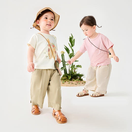 【纯棉】迷你巴拉长裤女童儿童透气甜美可变裤型脚口可调节 商品图2