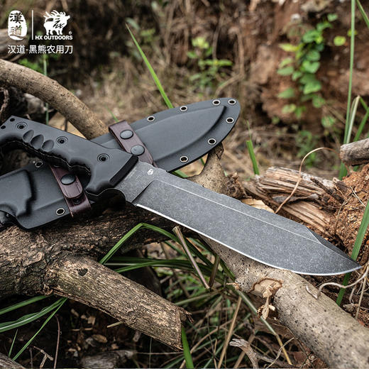 汉道黑熊斩骨刀砍骨刀伐木刀一体龙骨劈柴刀 商品图7