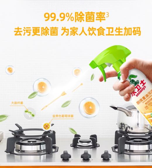 【4.5】水卫仕厨房重油污净480G*3 商品图5