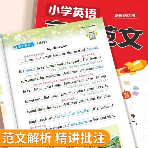 小学英语高分范文一本通3-6年级高分作文书大全写 作技巧素材积累 商品图4