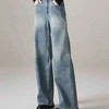 顺丰包邮35117洛诗琳春季新款高腰直筒显瘦微喇牛仔裤女25107 商品缩略图3