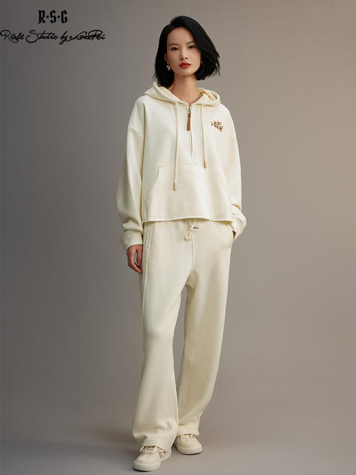 郭培成衣品牌【“药”爱自己】原创枸杞刺绣松弛感卫衣套装 商品图0