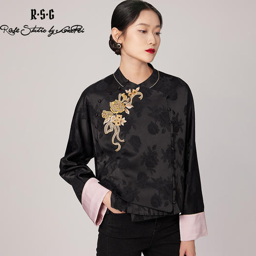 郭培成衣品牌精品系列新中式印花盘扣上衣 商品图4