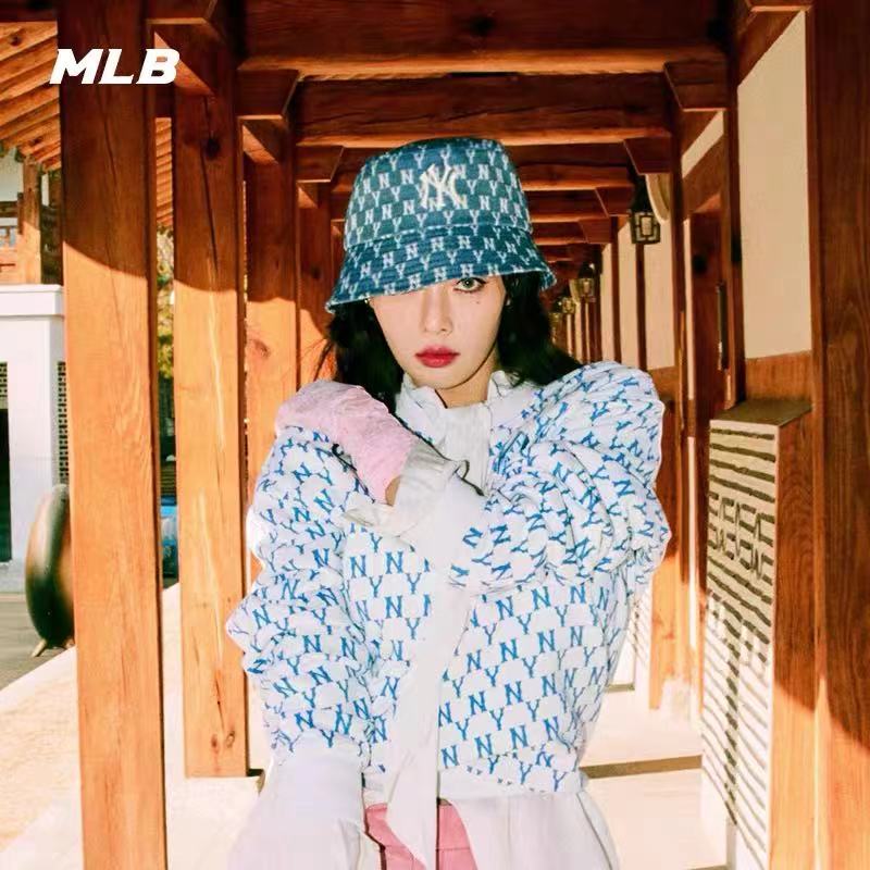 MLB   新款复古牛仔老花渔夫帽                发货时效3-7天【种草号团购】