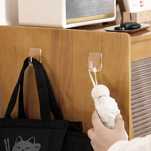 日本进口小久保工业所Pitacco透明贴挂钩小号3个装（透明） 商品图3