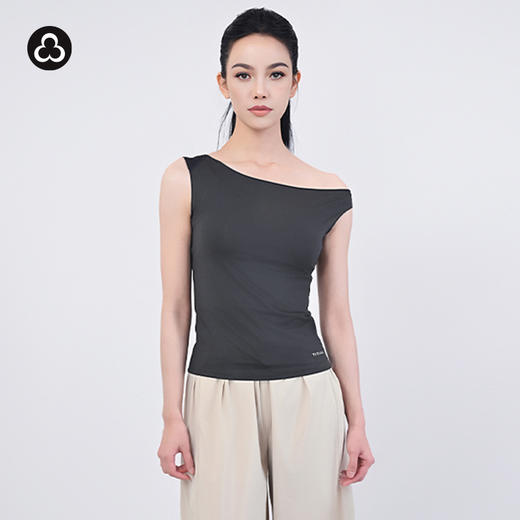 TITIKA ACTIVE复古一字领背心休闲透气背心女运动户外斜肩上衣31194 商品图0