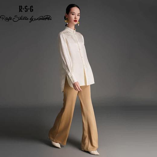 RSG2023郭培成衣品牌原创设计金丝缎垂坠阔腿裤 商品图3