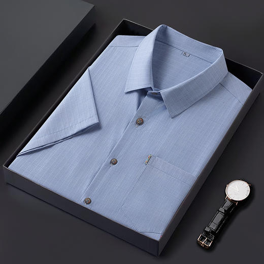 【DB】大依优型大码夏装多色短袖衬衫新款宽松免烫透气大码透气上衣半袖男士衬衣 商品图4