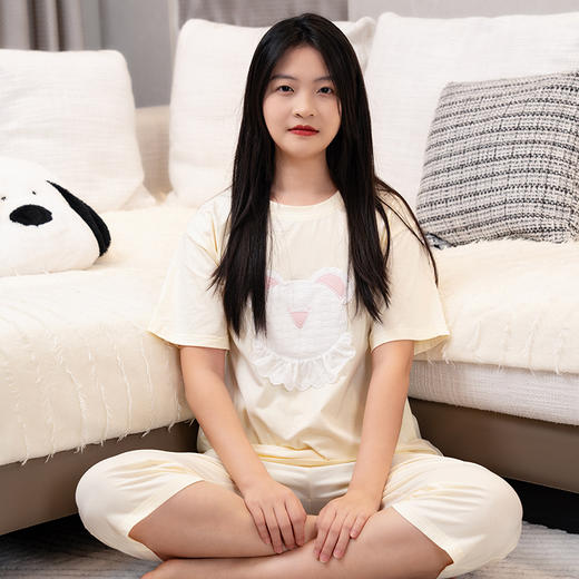 【69元1套】春夏女士七分裤短袖套头套装-6251206 商品图1