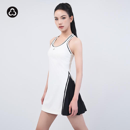 TITIKA ACTIVE小香风运动连衣裙跑步休闲一体杯拼接网纱A字连衣裙11210 商品图0