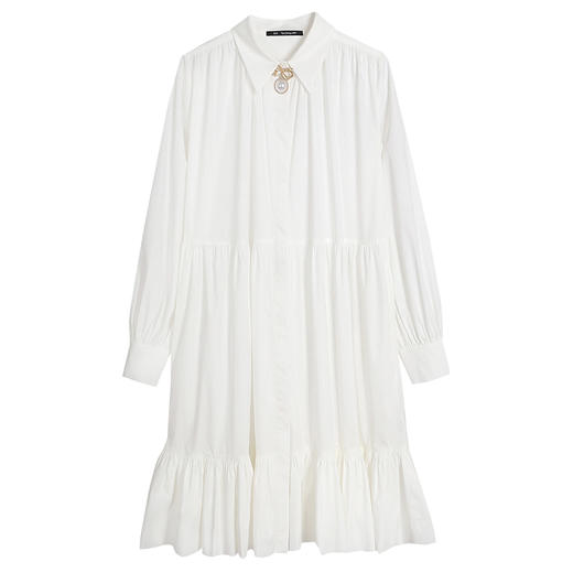 RSG郭培成衣品牌春季衬衫连衣裙棉质宽松优雅蛋糕褶皱裙 商品图4