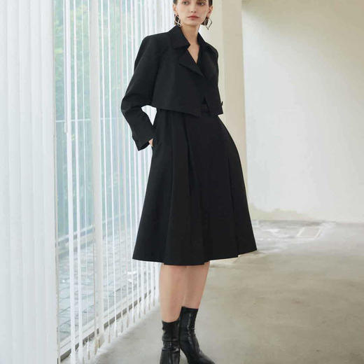 顺丰包邮99453洛诗琳2025春季新款气质设计感风衣两件套335 商品图3