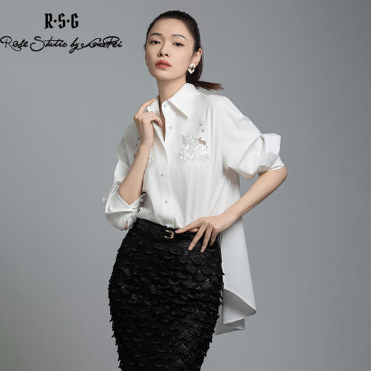 郭培成衣品牌【“药”爱自己】半透明薄纱组合原创中草药图纹刺绣 商品图2