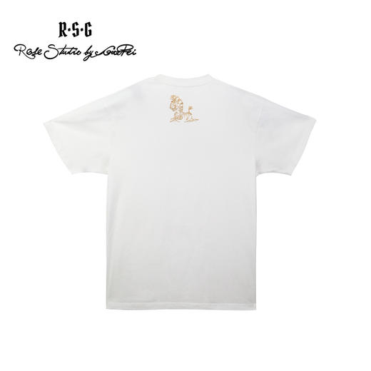 RSG郭培成衣品牌oversize原创刺绣斑马棉情侣T恤上衣 商品图3